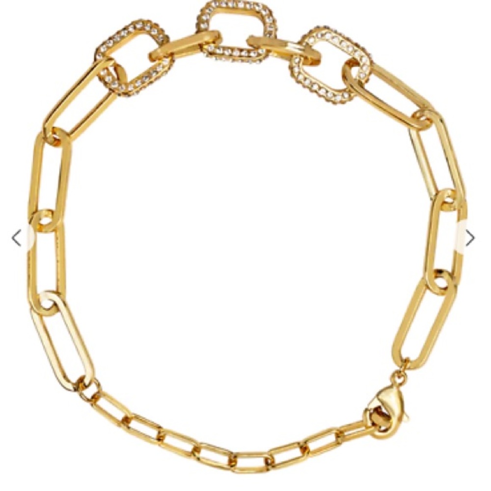 Origami Owl Bracelet (new) PAVE' CRYSTAL PAPERCLIP LINK BRACELET - (BR2027)